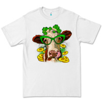 White St. Patrick's Day cow Premium Tee - OliviaCreatesArt