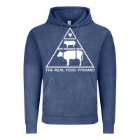 Vintage Denim the real food pyramid carnivore Vintage Hoodie - linhVisuals