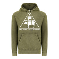 Vintage Olive the real food pyramid carnivore Vintage Hoodie - linhVisuals