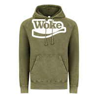 Vintage Olive Woke Vintage Hoodie - linhVisuals
