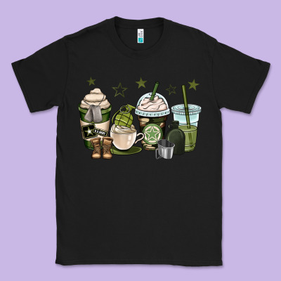 Us Army Coffee Cups Classic Tee Designed By Oliviacreatesart