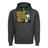 Charcoal Heather thick thighs and witch vibes Zipper Hoodie - JahusDesignShop
