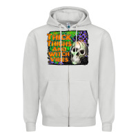 Dove Grey thick thighs and witch vibes Zipper Hoodie - JahusDesignShop