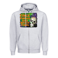 Heather Grey thick thighs and witch vibes Zipper Hoodie - JahusDesignShop