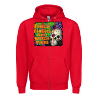 Red thick thighs and witch vibes Zipper Hoodie - JahusDesignShop