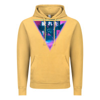 Vintage Mustard tired japanese otaku   abandoned city street art t shirt Vintage Hoodie - linhVisuals