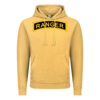 Vintage Mustard army ranger tab   black & gold   army ranger tab black gold Vintage Hoodie - linhVisuals