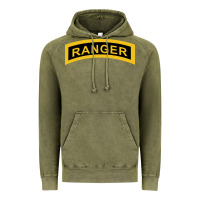 Vintage Olive army ranger tab   black & gold   army ranger tab black gold Vintage Hoodie - linhVisuals
