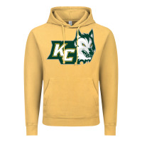 Vintage Mustard keuka college wolf vectorized Vintage Hoodie - linhVisuals