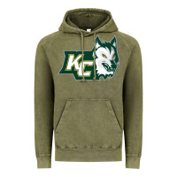 Vintage Olive keuka college wolf vectorized Vintage Hoodie - linhVisuals