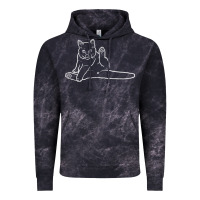 Cloud Black cat butt white Vintage Hoodie - linhVisuals