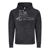 Vintage Black cat butt white Vintage Hoodie - linhVisuals