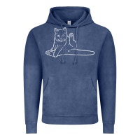 Vintage Denim cat butt white Vintage Hoodie - linhVisuals