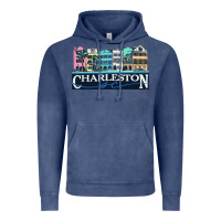 Vintage Denim charleston rainbow road   charleston south carolin Vintage Hoodie - linhVisuals