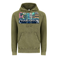 Vintage Olive charleston rainbow road   charleston south carolin Vintage Hoodie - linhVisuals