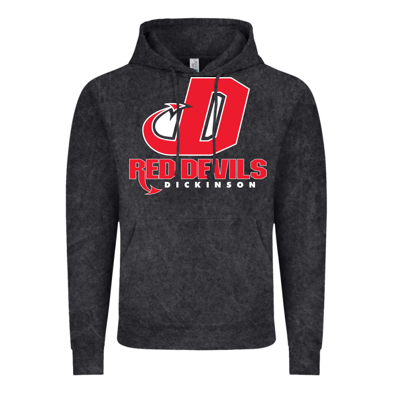 Red De Dickinson College Vectorized Vintage Hoodie by linhVisuals | Teevron