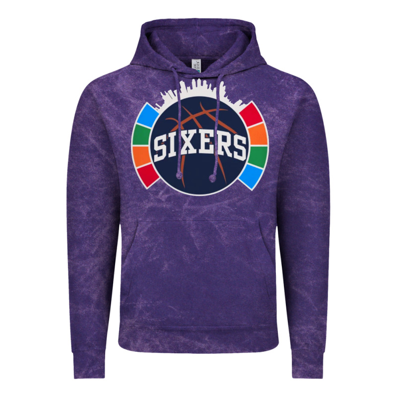 Sixers Basketball Vintage Hoodie by linhVisuals | Teevron