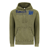 Vintage Olive baruch college vectorized Vintage Hoodie - linhVisuals