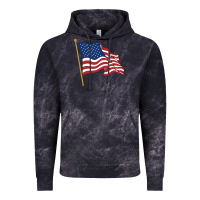 Cloud Black American flag Vintage Hoodie - linhVisuals