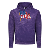 Cloud Purple American flag Vintage Hoodie - linhVisuals