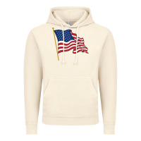 Vintage Artic American flag Vintage Hoodie - linhVisuals
