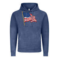Vintage Denim American flag Vintage Hoodie - linhVisuals