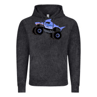Vintage Black Monster Truck Megalodon Vintage Hoodie - linhVisuals