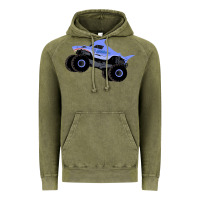 Vintage Olive Monster Truck Megalodon Vintage Hoodie - linhVisuals