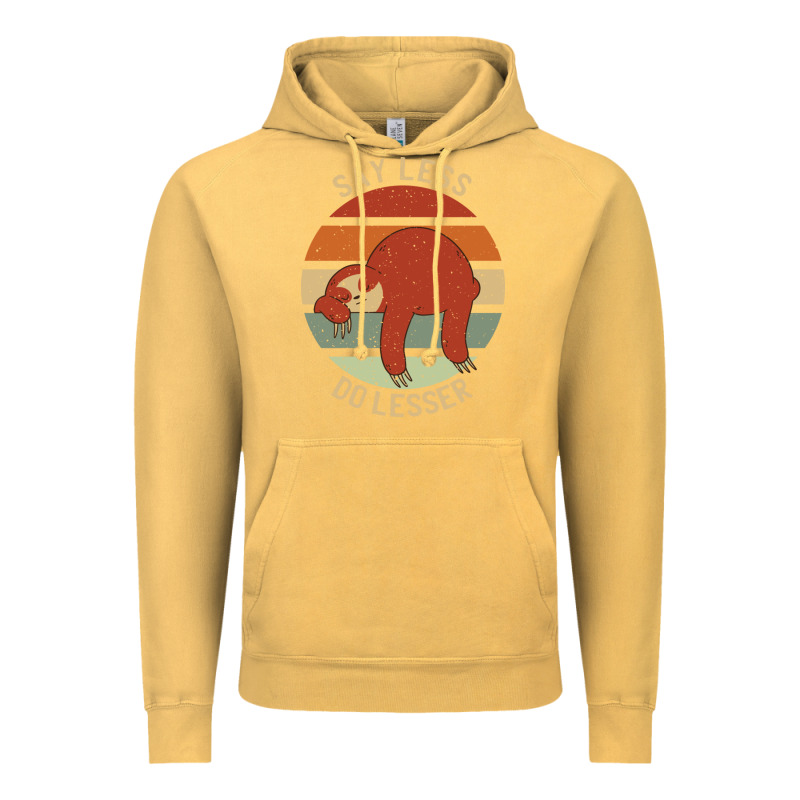 Say Less Do Lesser Funny Sloth Vintage Hoodie by linhVisuals | Teevron