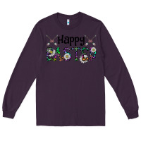 Plum Happy Easter Long Sleeve Tee - CowhideDigitalArt