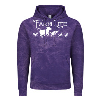 Cloud Purple FARM LIFE ANIMAL Vintage Hoodie - linhVisuals