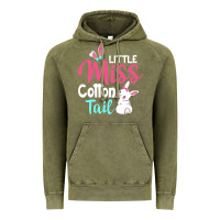 Vintage Olive little miss cottontail easter Vintage Hoodie - linhVisuals