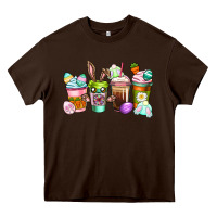 Chocolate Brown Easter coffee cups Easter Day Heavy Core Tee - CowGirlArtShop