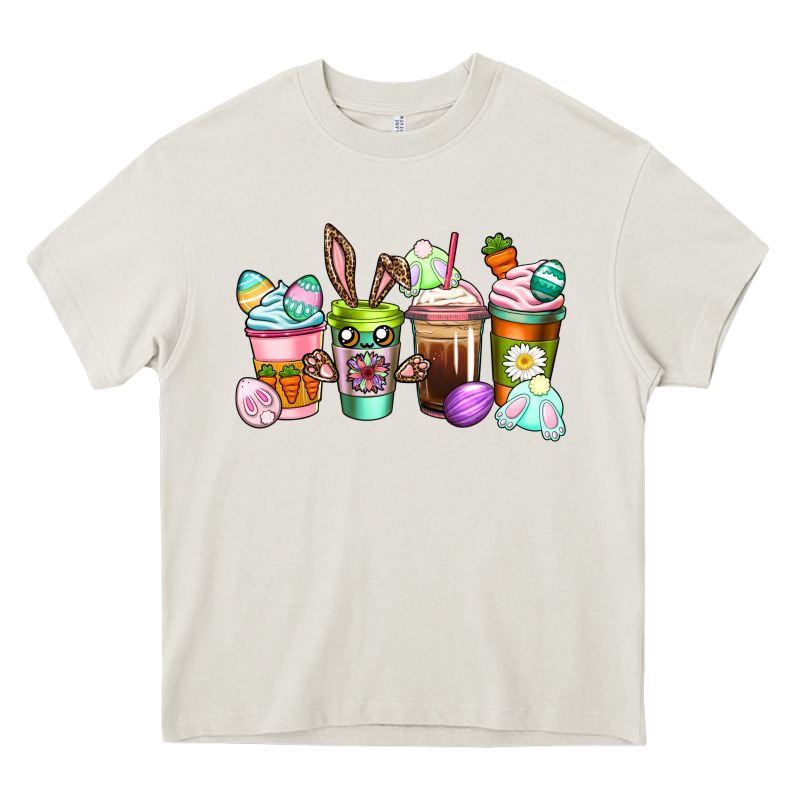 Easter Coffee Cups Easter Day Heavy Core Tee by CowGirlArtShop | Teevron