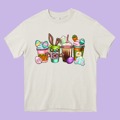 Easter Coffee Cups Easter Day Heavy Core Tee Designed By Cowgirlartshop