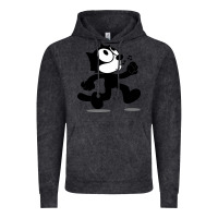 Vintage Black felix the black cat music Vintage Hoodie - linhVisuals