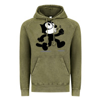 Vintage Olive felix the black cat music Vintage Hoodie - linhVisuals