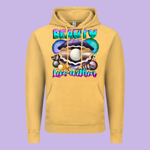 Beauty Lies Within Vintage Hoodie Designed By Cowhidedigitalart