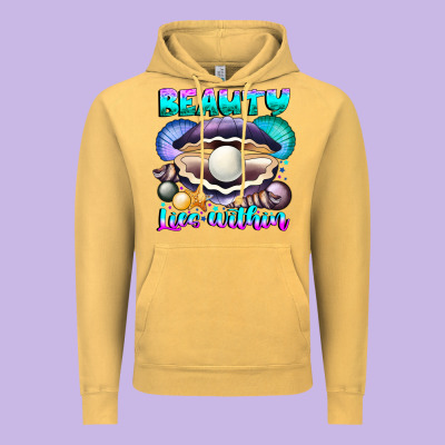 Beauty Lies Within Vintage Hoodie Designed By Cowhidedigitalart