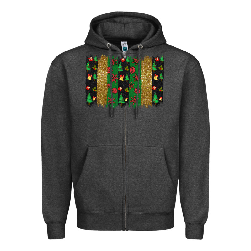 Christmas Brush Stoke Zipper Hoodie by JahusDesignShop | Teevron