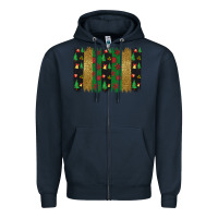 Navy Christmas brush stoke Zipper Hoodie - JahusDesignShop