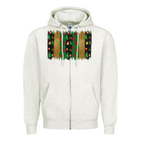 Oatmeal Heather Christmas brush stoke Zipper Hoodie - JahusDesignShop