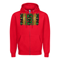 Red Christmas brush stoke Zipper Hoodie - JahusDesignShop