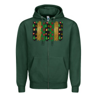 Sports Green Christmas brush stoke Zipper Hoodie - JahusDesignShop