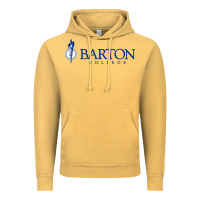 Vintage Mustard Barton College Vintage Hoodie - linhVisuals