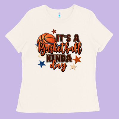 It's A Basketball Kinda Day Ladies Tee Designed By Fadigitalartstudio