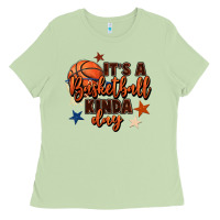 Matcha it's a basketball kinda day Ladies Tee - FaDigitalArtStudio