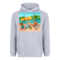 Heather Grey summer Heavyweight Hoodie - RanaPortraitStore