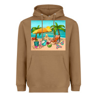 Toasted Coconut summer Heavyweight Hoodie - RanaPortraitStore