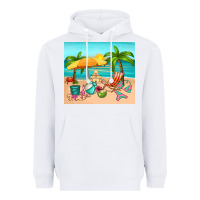 White summer Heavyweight Hoodie - RanaPortraitStore